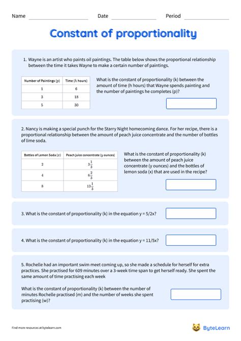 Write three ratios that are equivalent to the one given: 18 right-handed students for every 4 left-handed students 6. . Constant of proportionality worksheet 7th grade pdf